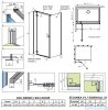 Radaway Fuenta Kdj kabina 120x90cm lewa chrom połysk szkło przejrzyste 1384042-01-01L/1384050-01-01